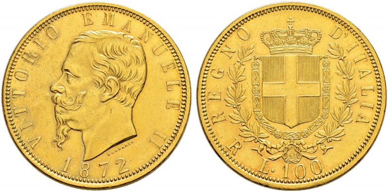 ITALIA 
 Regno d'italia 
 Vittorio Emanuele II. 1859-1878. 
 100 Lire 1872, R...