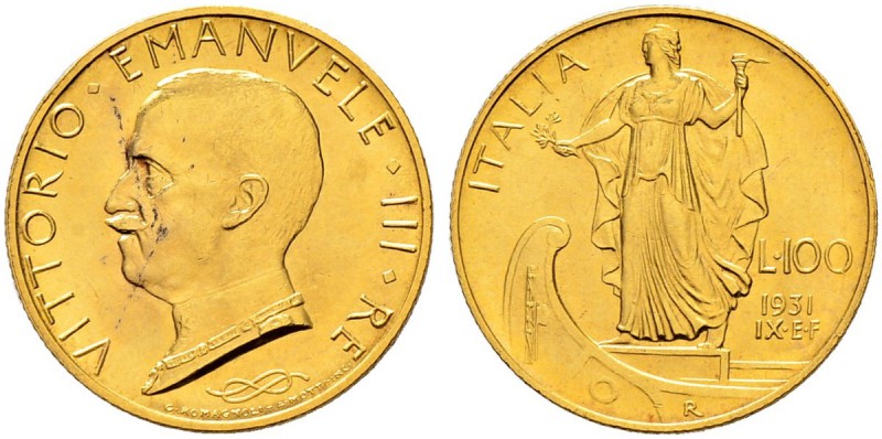 ITALIA 
 Regno d'italia 
 Vittorio Emanuele III. 1900-1946. 
 100 Lire 1931 A...