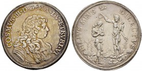 ITALIA 
 Firenze 
 Cosimo III. 1670-1723. 
 Piastra 1676. 31.18 g. MRI 326/3. Dav. 4029. BB+.