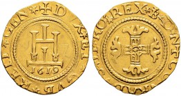 ITALIA 
 Genova 
 Dogi Biennali, 1528-1797. 
 2 Doppie 1619. 13.12 g. CNI III,326,2. Fr. 418. BB-Spl.