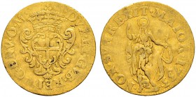 ITALIA 
 Genova 
 Dogi Biennali, 1528-1797. 
 Zecchino 1733. 3.38 g. Lunardi 329. Fr. 438. -BB.
