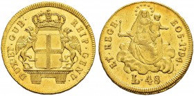 ITALIA 
 Genova 
 Dogi Biennali, 1528-1797. 
 48 Lire 1794. 12.56 g. KM 245. Fr. 445. Spl.