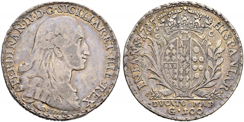 ITALIA 
 Napoli / Sicilia 
 Ferdinando IV. (I.), 1759-1825. 
 100 Grana 1785,...