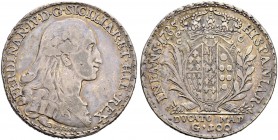 ITALIA 
 Napoli / Sicilia 
 Ferdinando IV. (I.), 1759-1825. 
 100 Grana 1785, Napoli. 22.53 g. MIR 374/1. MB-BB.