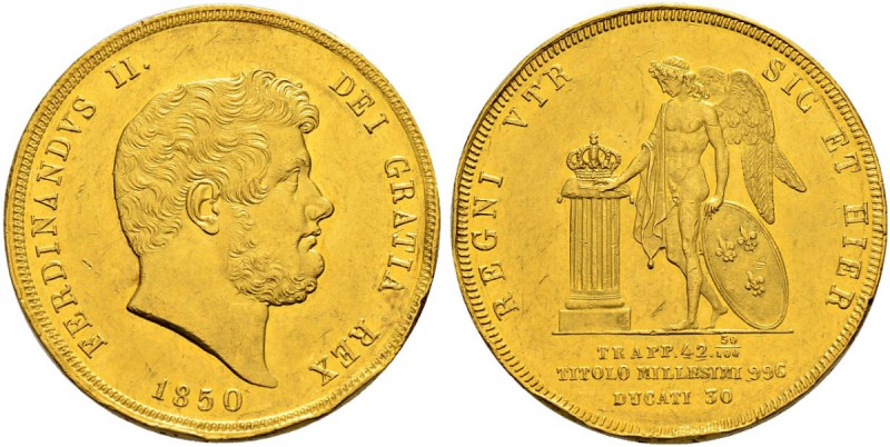 ITALIA 
 Napoli / Sicilia 
 Ferdinando II. 1830-1859. 
 30 Ducati 1850. 37.86...