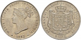 ITALIA 
 Parma 
 Maria Luigia d'Austria, 1815-1847. 
 5 Lire 1832, Milano. 24.97 g. Pag. 7. Dav. 204. QSpl/Spl.