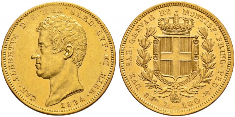 ITALIA 
 Savoia / Sardegna 
 Carlo Alberto, 1831-1849. 
 100 Lire 1834, Torin...