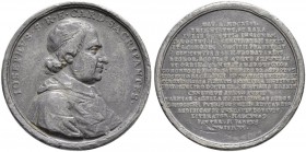 ITALIA 
 Vaticano - Stato Pontificio 
 Benedetto XIII. 1724-1730. 
 Medaglia in stanno s. d. (1727). Cardinale Sacripantes. Opus G. W. Vestner. 33....
