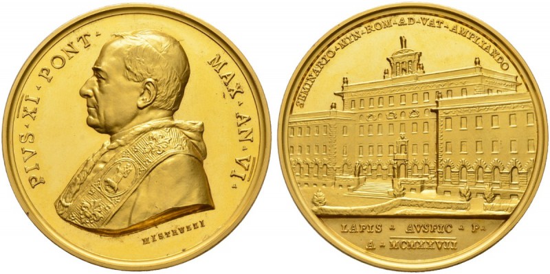 ITALIA 
 Vaticano - Stato Pontificio 
 Pio XI. 1922-1939. 
 Medaglia in oro 1...