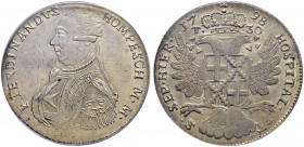 MALTA 
 Ferdinand von Hompesch, 1797-1798. 
 30 Tari 1798. R./S. 12. Dav. 1611. PCGS MS62. FDC / Uncirculated.