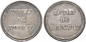 MONACO 
 Cercle de Monaco 
 Jeton de 2 Francs o. J. 6.90 g. Selten / Rare. Vorzüglich / Extremely fine.