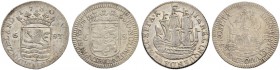 NIEDERLANDE 
 Lot 
 Diverse Münzen. Westfriesland. 6 Stüber 1678. Zeeland. 6 Stüber 1780. Gutes sehr schön / Good very fine. (2)