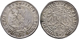 RDR / ÖSTERREICH 
 Ferdinand I. 1521-1564. 
 Halbtaler zu 36 Kreuzer 1556, Hall. 15.66 g. M.T. 127. Gutes sehr schön / Good very fine.