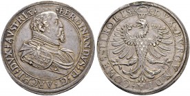 RDR / ÖSTERREICH 
 Weitere Münzen der Münzstätte Ensisheim, siehe Nr. 2727-2730 
 3 Taler o. J. (1601-04), Hall. Posthume Prägung. 86.17 g. M.T. 315...