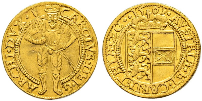 RDR / ÖSTERREICH 
 Erzherzog Karl, 1564-1590. 
 Dukat 1569, Klagenfurt. 3.42 g...