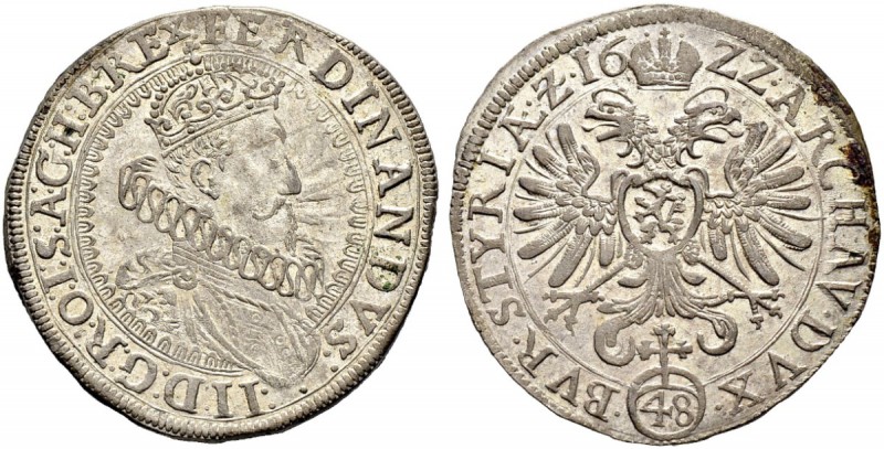 RDR / ÖSTERREICH 
 Ferdinand II. 1618-1637. 
 Kipper-48 Kreuzer 1622, Graz. 10...