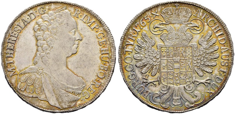 RDR / ÖSTERREICH 
 Maria Theresia, 1740-1780. 
 Konventionstaler 1765, Wien. 2...