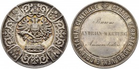 RDR / ÖSTERREICH 
 Franz Joseph I. 1848-1916. 
 Silbermedaille o. J. (1859). Auf den Ausbau der lombardo-venezianischen und zentralitalienischen Eis...
