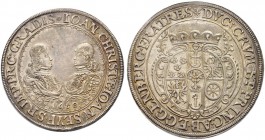RDR / ÖSTERREICH 
 Eggenberg, Herzogtum 
 Johann Christoph und Johann Seyfried von Eggenberg, 1649-1710. 
 Taler 1658, Krummau. 29.06 g. Pavlicek/S...
