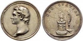 SCHWEDEN
Adolph Friedrich, 1751-1771.
Galvano o. J. Lagom-Medaille. Stempel von J. C. Hedlinger. Brustbild Hedlingers nach links. Rv. Opferaltar mit...