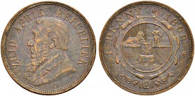 SÜDAFRIKA 
 Zuid Afrikaansche Republiek, 1852-1902. 
 Penny 1892. 9.40 g. KM 2. Gutes vorzüglich / Good extremely fine.