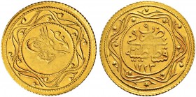 TÜRKEI 
 Mahmud II. 1808-1839. 
 2 Rumi Altin 1815. 4.79 g. Schl. 184. Sehr schön / Very fine.