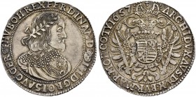 UNGARN 
 Ferdinand III. 1637-1657. 
 Taler 1657, Kremnitz. 28.63 g. Huszar 1242. Dav. 3198. Gutes sehr schön / Good very fine.
