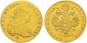 UNGARN 
 Josef II. 1765-1790. 
 Dukat 1782, G Nagybanya. 3.47 g. Huszar 1865. Fr. 203. Sehr schön-vorzüglich / Very fine-extremely fine.
