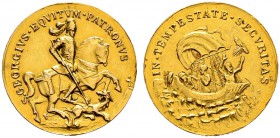 UNGARN 
 Kremnitz 
 Goldmedaille o. J. St, Georg nach rechts reitend, tötet den Drachen mit einer Lanze. Rv. Jesus mit Jüngern auf dem See Genezaret...