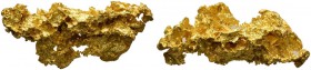 GOLDNUGGETS 
 Goldnugget. Kristalline Struktur. 17.19 g. Sehr selten / Very rare.