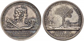 MEDAILLEN UND GEMISCHTE LOTS 
 Silbermedaille o. J. (um 1800). Zur Jahrhundertwende. Stempel von Loos. Januskopf, darunter Fackel und Füllhorn. Rv. B...