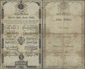 Austria: Wiener Stadt-Banco-Zettel10 Gulden 1806, P.A39, small border tears, tiny holes at center and toned paper. Condition: F-
 [taxed under margin...