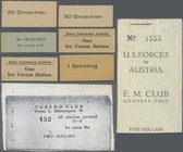 Austria: 6 Ice Cream coupons 3x 50 Groschen, 1 Schilling and 2x 1 Ration for the Aliied troups after the end of the war in UNC condition.
 [plus 7 % ...