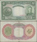 Bahamas: 4 Shillings L.1936, P.9e, very nice with small margin split and some small spots. Condition: VF
 [taxed under margin system]
