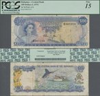 Bahamas: The Central Bank of the Bahamas 100 Dollars L.1974 with signature W.C. Allen, P.41b, highest denomination of this series and very popular ban...