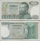 Belgium: 5000 Francs ND(1971-77), P.137, excellent condition with soft vertical bend at center and tiny dint at lower right. Condition: XF
 [taxed un...