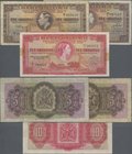 Bermuda: Nice lot with 3 banknotes 5 Shillings 1937 P.8b (F-/F), 5 Shillings 1957 P.18b (F) and 10 Shillings 1957 P.19b (F+). (3 pcs.)
 [taxed under ...