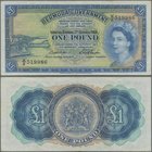 Bermuda: Bermuda Government 1 Pound 1966, P.20d, still strong paper and bright colors, just some folds and minor spots. Condition: VF
 [taxed under m...