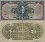 Brazil: República dos Estados Unidos do Brasil 50 Mil Reis ND(1915), P.58, small margin splits, some folds and lightly toned paper. Condition: F
 [ta...