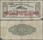 British North Borneo: The British North Borneo Company 1 Dollar 1925, P.15, still a great note even in this almost well worn condition with small miss...