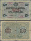 Bulgaria: 100 Leva Zlato ND(1960) P. 20c with red overprint ”Series A” and red ornament overprint in center, with serial prefix ”Z”. The note has an d...