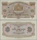 Bulgaria: 5000 Leva 1945 SPECIMEN, P.73s, almost perfect condition with a soft vertical bend at left center and a few minor spots. Condition: XF
 [ta...