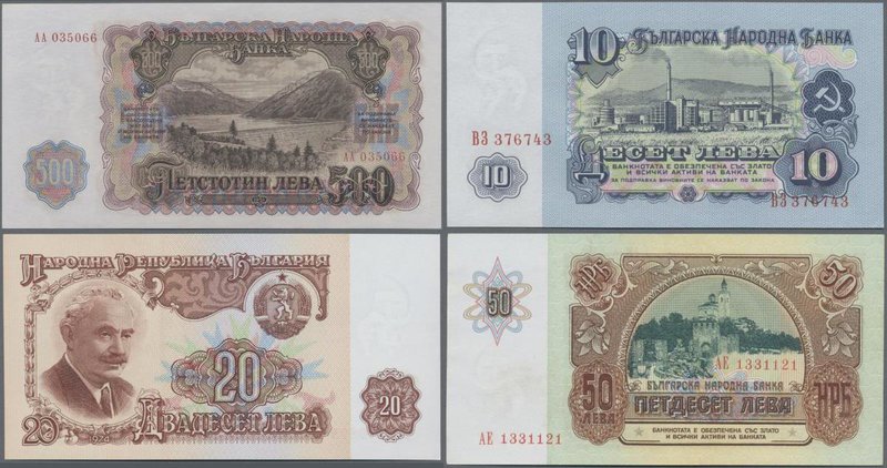 Bulgaria: Very nice set with 20 Banknotes 1 - 500 Leva 1951-1990, P.80a-98, all ...