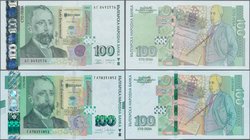 Bulgaria: Pair with 100 Leva 2003 P.120 (UNC) and 100 Leva 2018 P.new (UNC). (2 pcs.)
 [taxed under margin system]