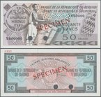 Burundi: Banque de la République du Burundi 50 Francs 1977 SPECIMEN, P.28s with punch hole cancellation, zero serial number and red overprint “Specime...