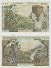 Cameroon: Banque Central - République Fédérale du Cameroun 1000 Francs ND(1962), P.12b, great original shape with a few folds and small taped tear at ...