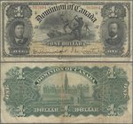 Canada: Dominion of Canada 1 Dollar 1898, P.24, still intact with several folds and lightly toned paper. Condition: F
 [taxed under margin system]