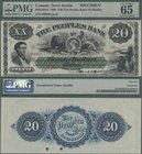 Canada: The Peoples Bank of Halifax 20 Dollars 1898 SPECIMEN, P.S1290s, PMG graded 65 Gem Uncirculated. Highly Rare!
 [plus 19 % VAT]