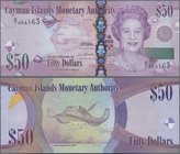 Cayman Islands: 50 Dollars 2010, P.42a in perfect UNC condition.
 [taxed under margin system]