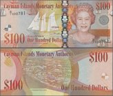 Cayman Islands: 100 Dollars 2010, P.43a in perfect UNC condition.
 [taxed under margin system]
